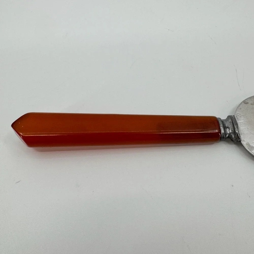 Vtg Sta-brite Cake Pie Server Stainless Steel Dessert Utensil Bakelite Handle ?